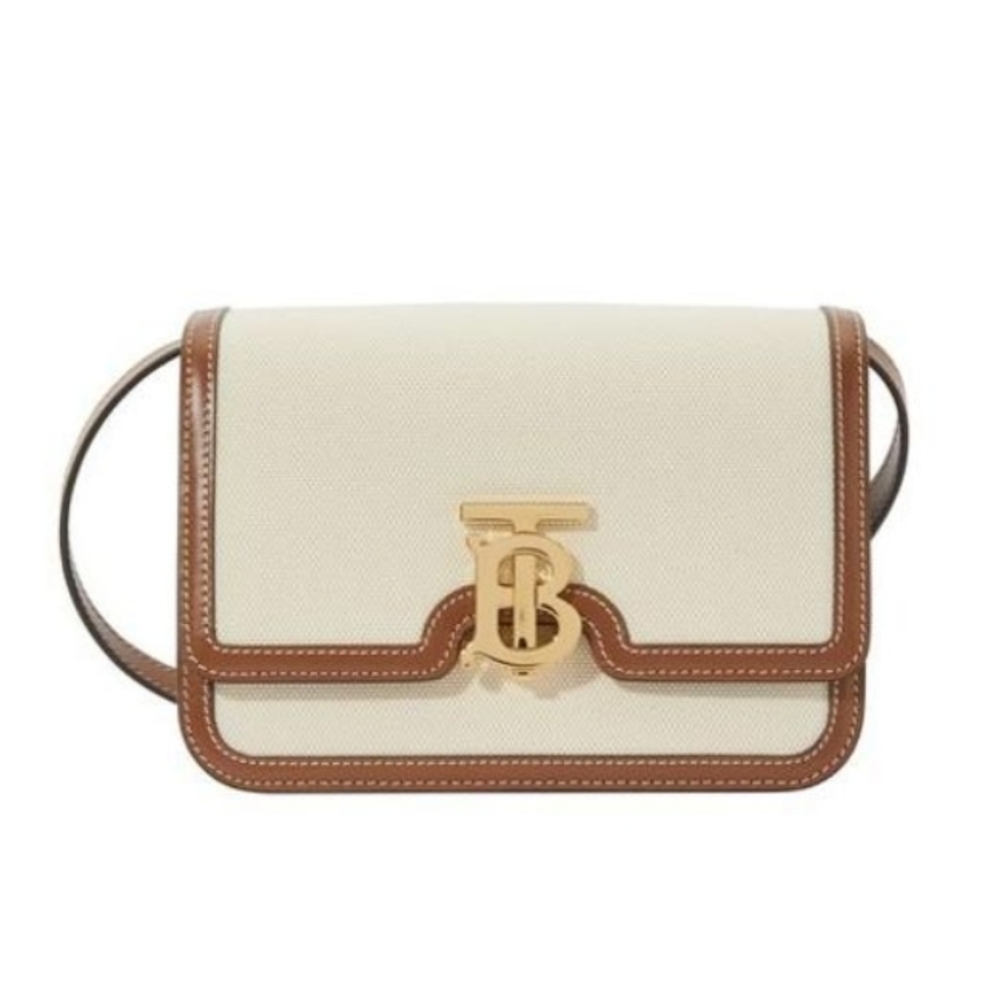 NWT$2150 Burberry TB Canvas Leather Crossbody Bag - Picture 5 of 16